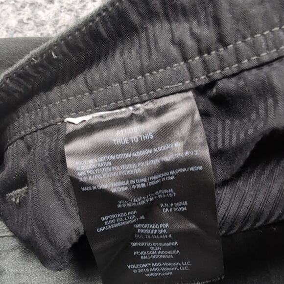 Volcom Pants Men 29x28 Gray Flat Front Straight Leg Classiccore Workwear Chore - Picture 5 of 10